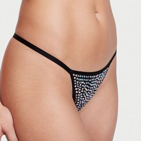 Limited Edition VS Very Sexy Small Red Embellished V-String Panty NWT - Picture 1 of 4